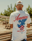 Love It or Leave It T-Shirt by The Brave Ones – Bold eagle and American flag graphic tee
