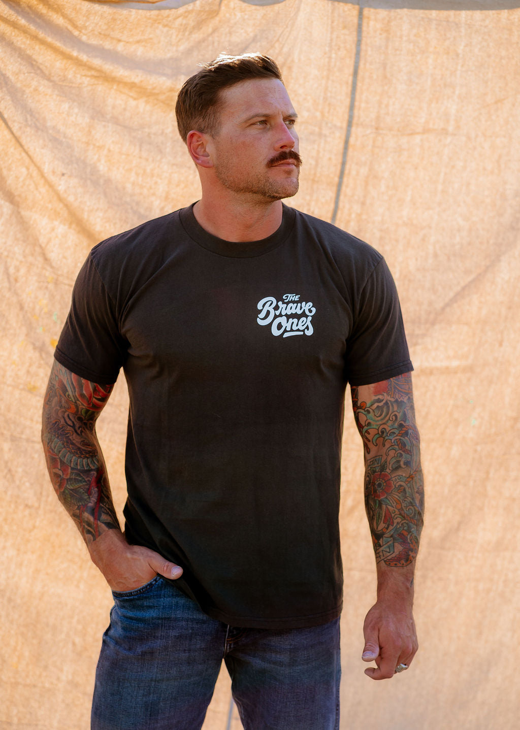 Born A Cowboy T-Shirt | Vintage Black