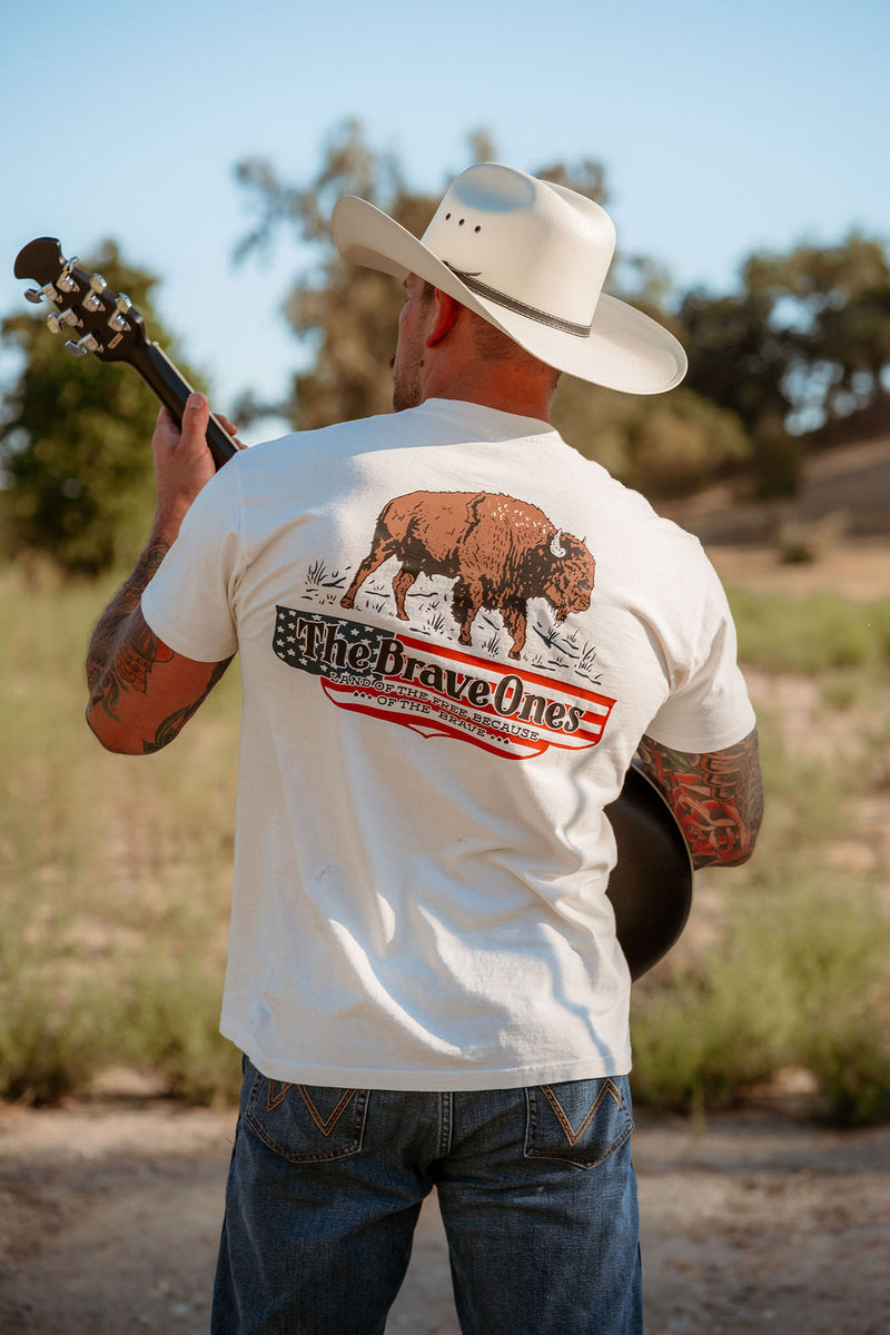 Buffalo Freedom T-Shirt - Vintage White – The Brave Ones