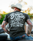 Born A Cowboy T-Shirt | Vintage Black