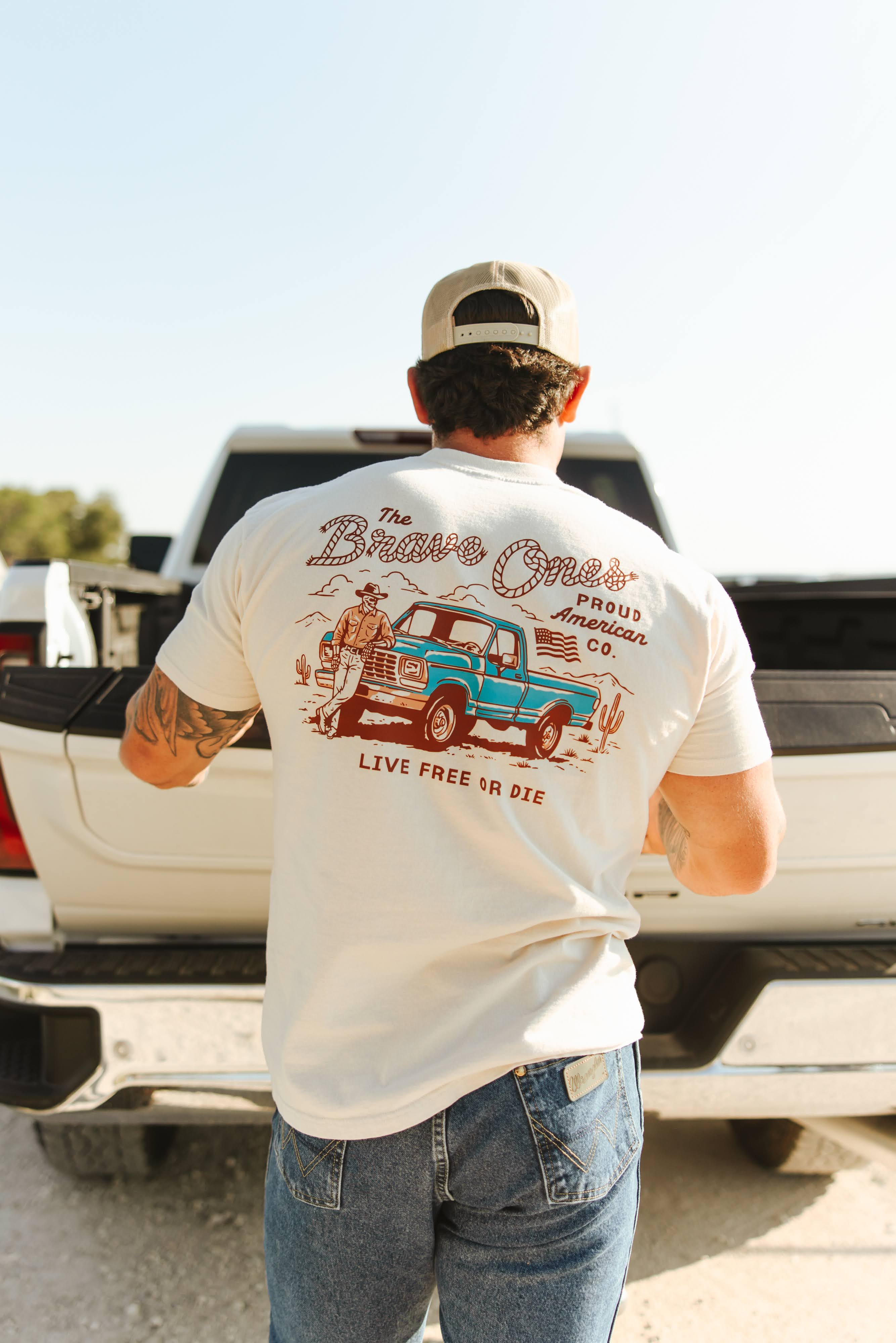 Live Free Pick Up T-Shirt - Oatmeal