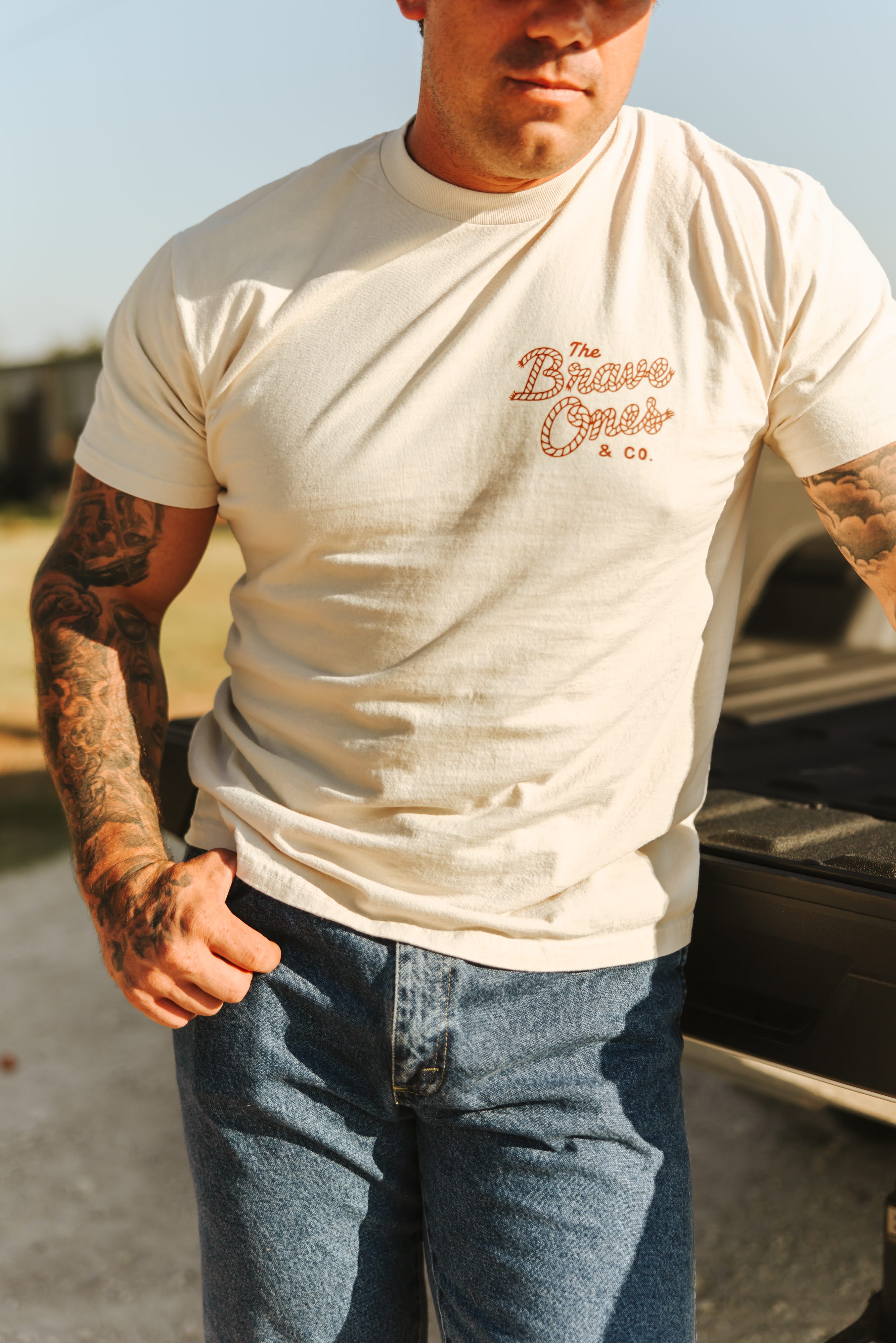 Live Free Pick Up T-Shirt - Oatmeal