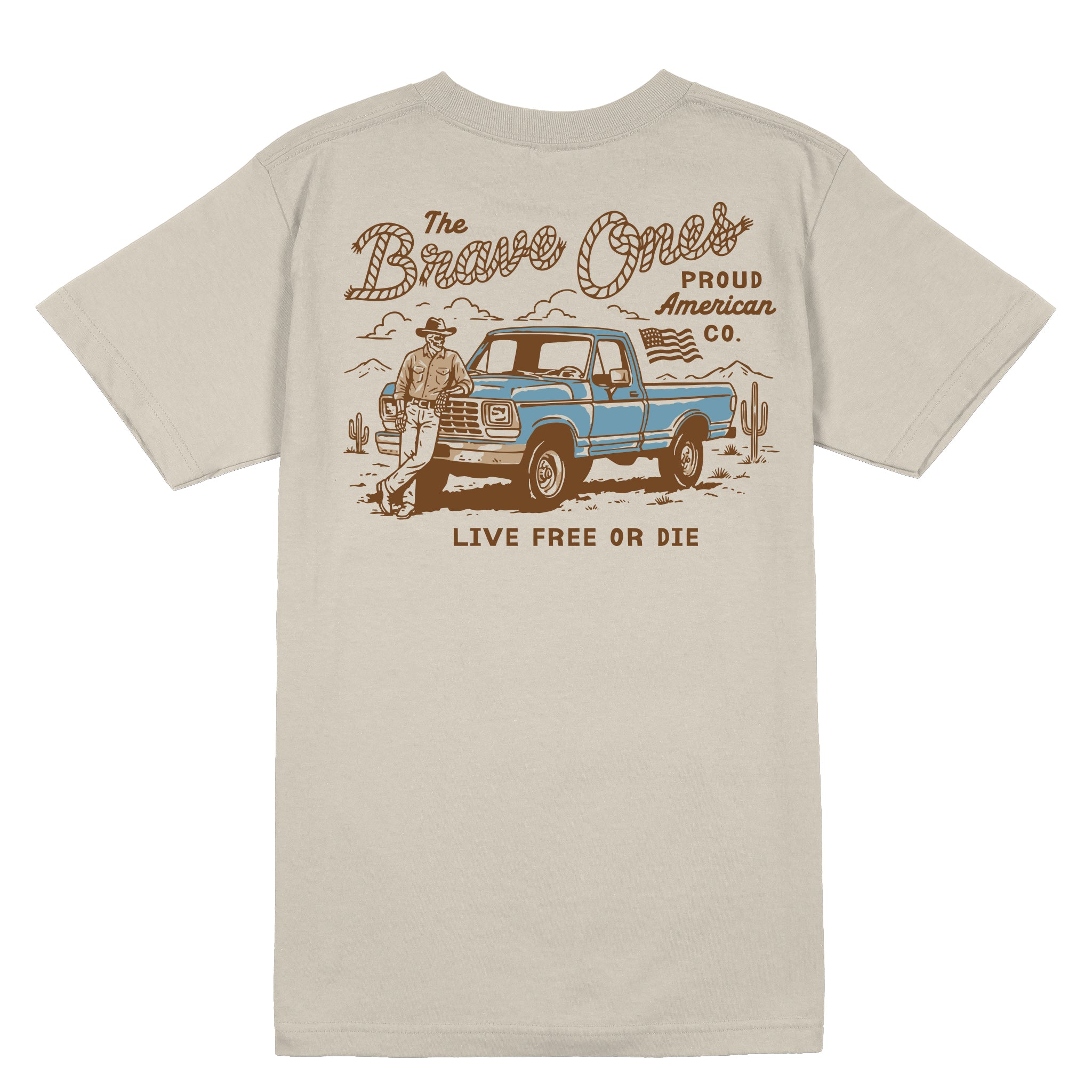 Live Free Pick Up T-Shirt - Oatmeal