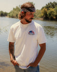Born and Raised 'Merica T-shirt with vintage truck and American flag design