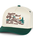 The Brave Ones hunting cap with "Freedom in the Hunt" slogan and vintage colorway