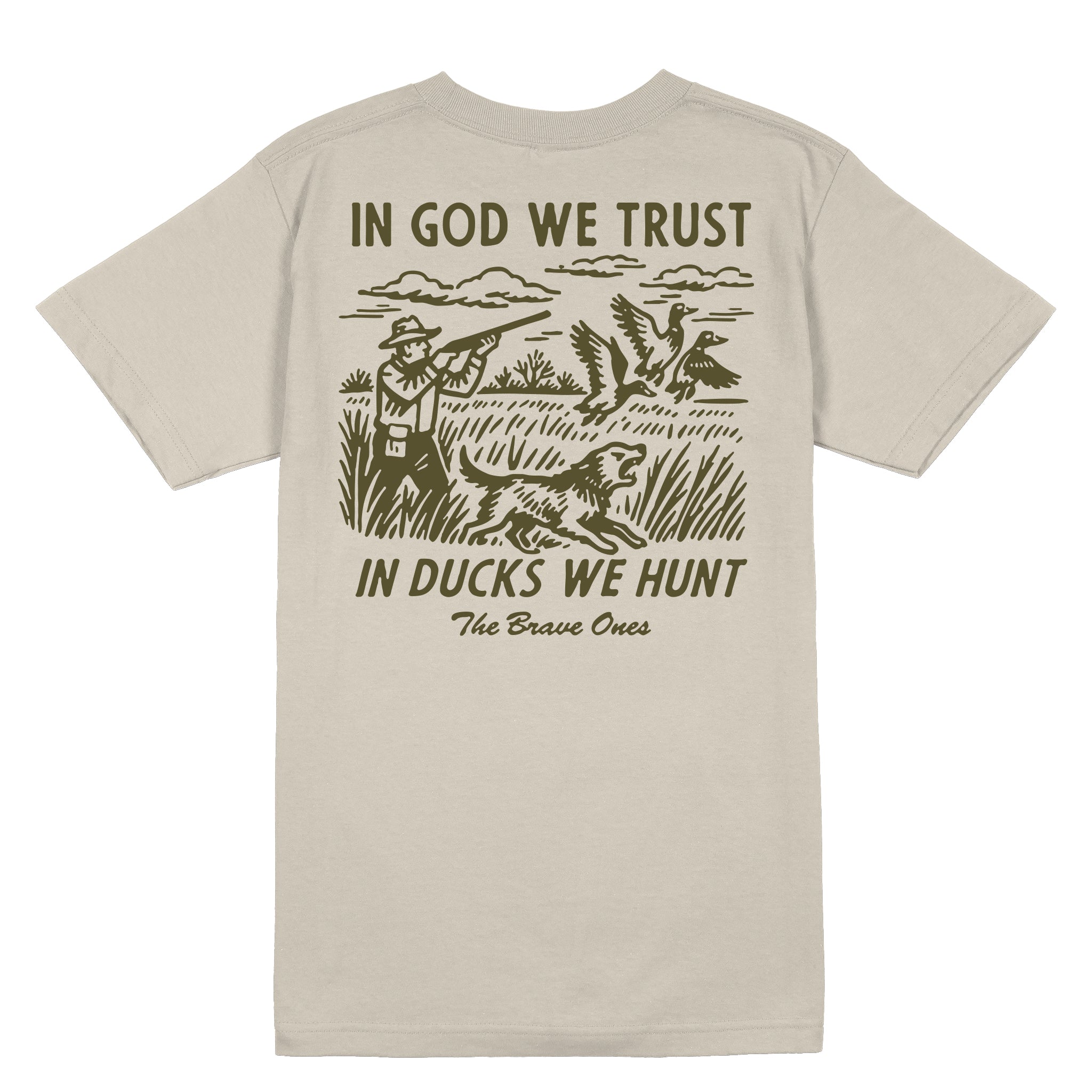 In Ducks We Trust T-Shirt- Oat