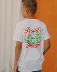 Kids Proud to Be an American T-Shirt by The Brave Ones – Youth patriotic and outdoor lifestyle tee