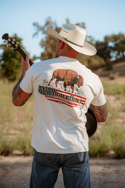 Buffalo Freedom T-Shirt - Vintage White – The Brave Ones