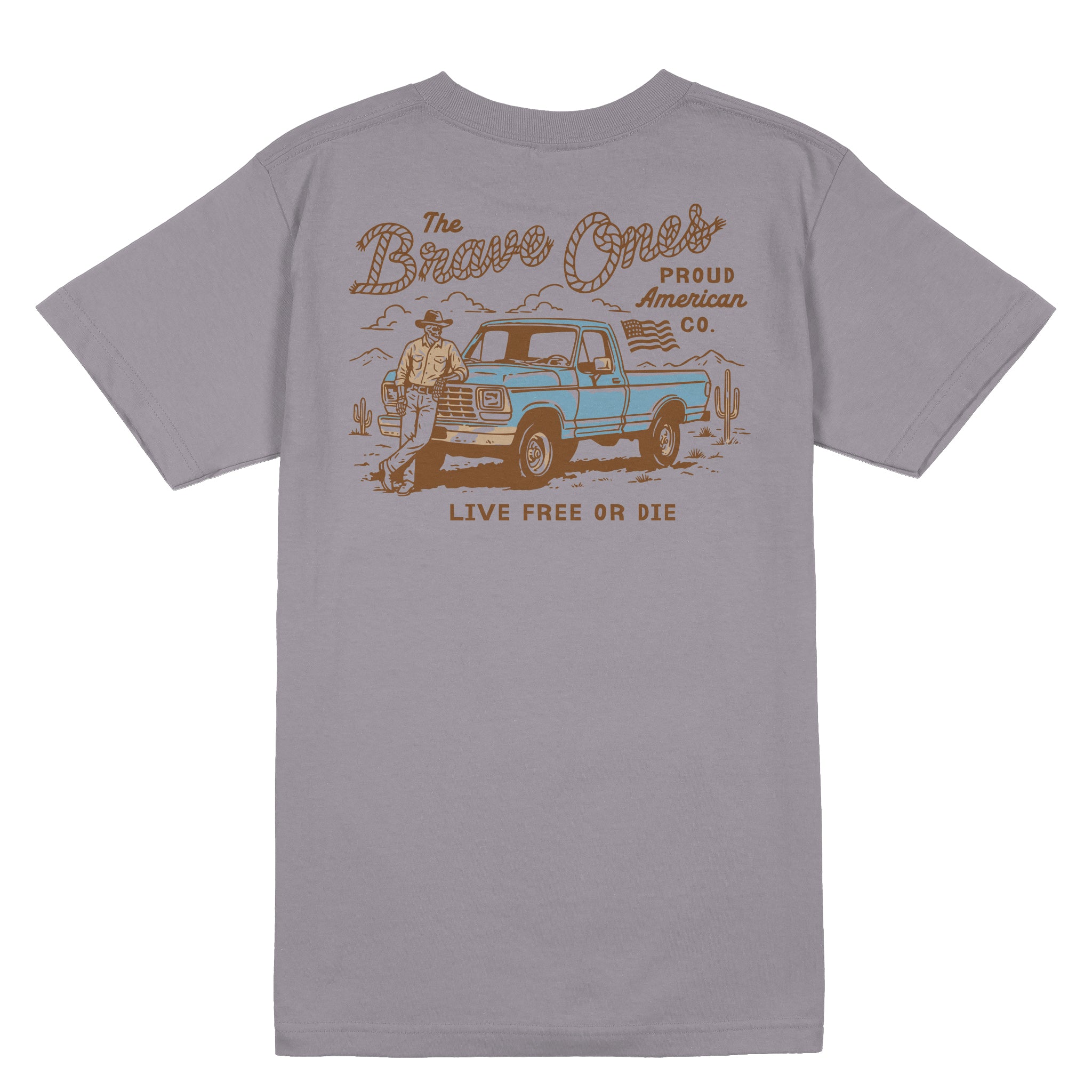 Live Free Pick Up T-Shirt - Grey