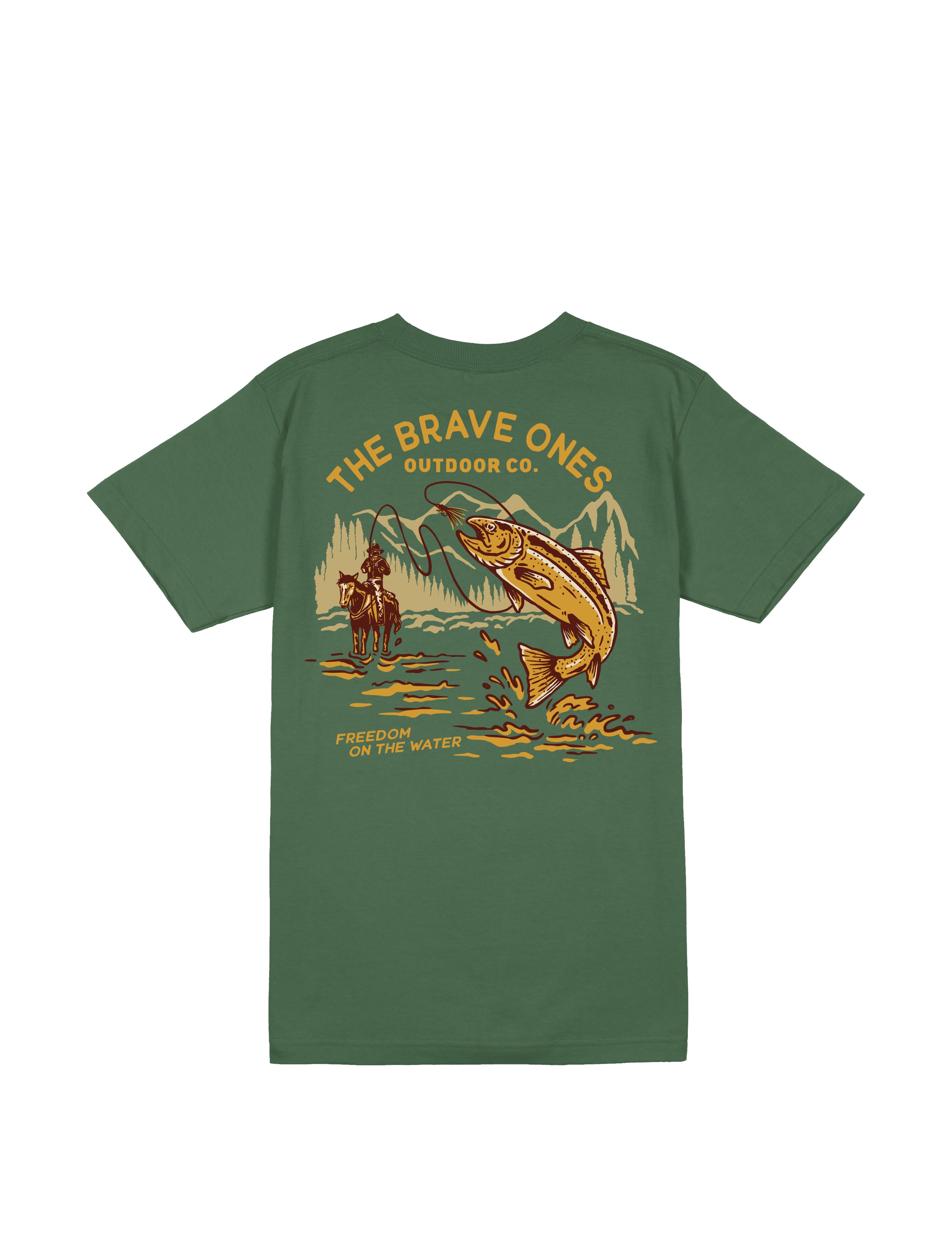 Western Waters T-Shirt - Pine Green | The Brave Ones