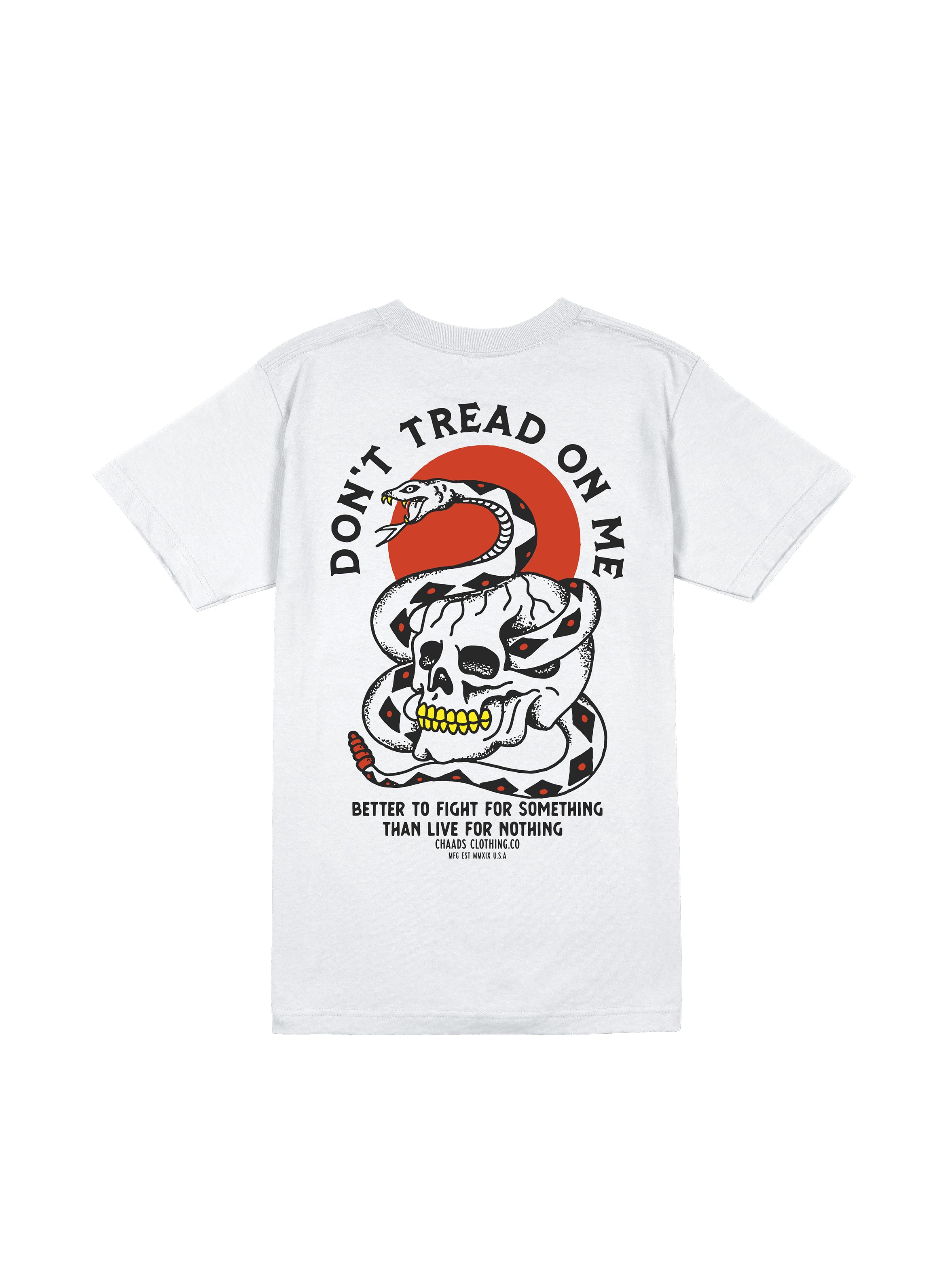 The Brave Ones white graphic tee with Better to Fight for Something Than Live for Nothing slogan